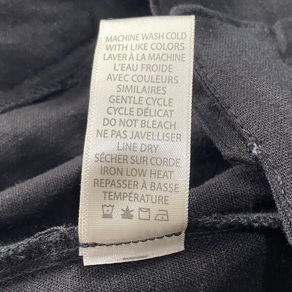 Max Studio Classic Black Linen Blend Wide Leg Cropped Pants Women's Size S - Picture 12 of 12